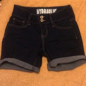 High waisted long shorts